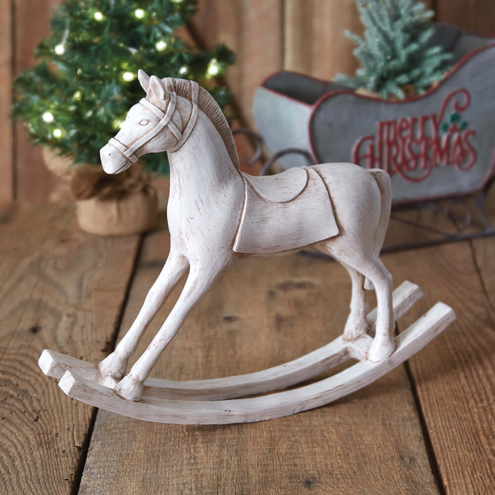 Vintage Rocking Horse Figurine Christmas Decor Vintage Shopper