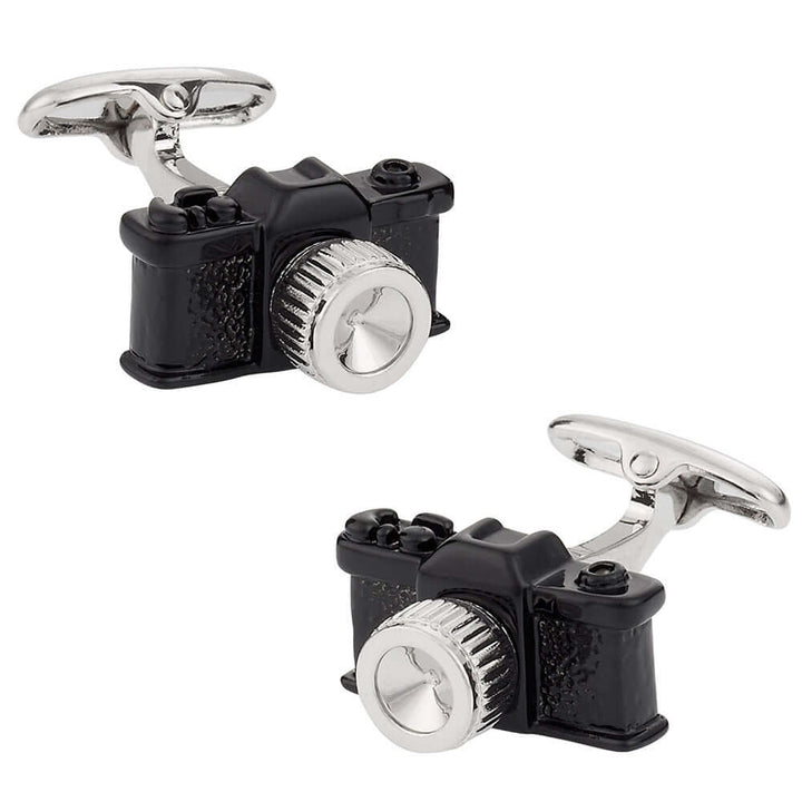 Vintage Black Camera Cufflinks inspired by the golden age of photography