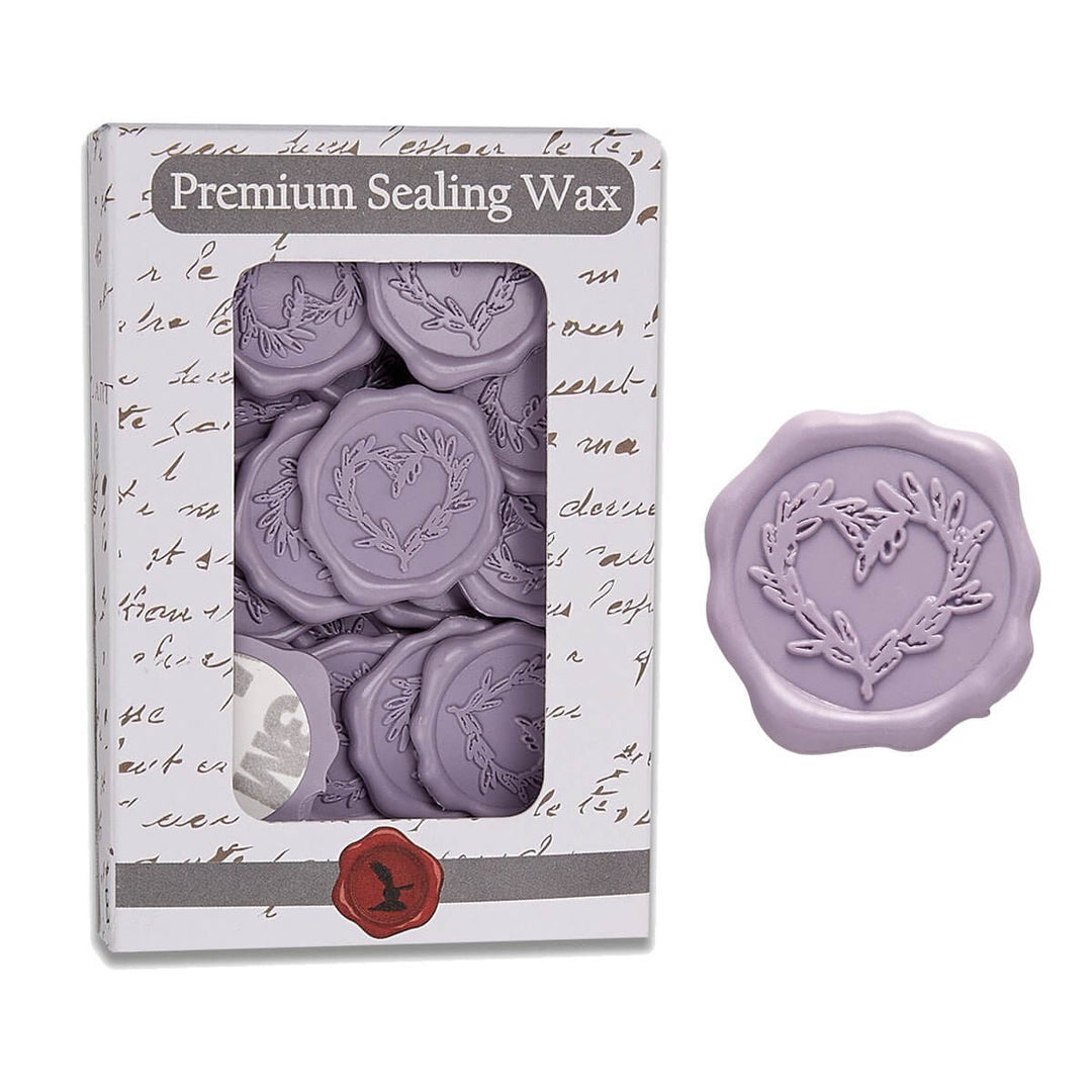Vintage Branch Heart Wax Seal Stickers for Wedding Invitations in decorative box