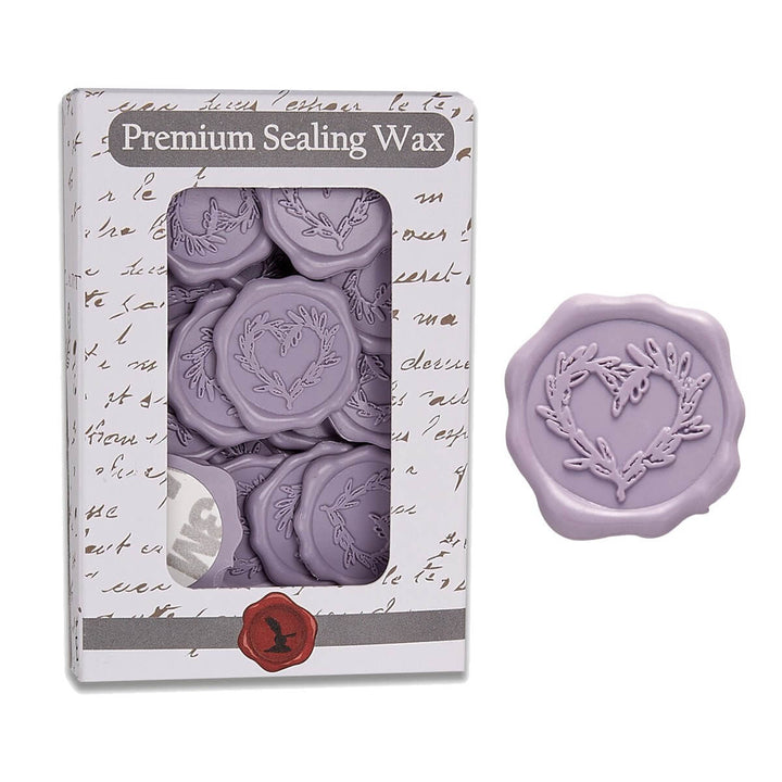 Vintage Branch Heart Wax Seal Stickers for Wedding Invitations in decorative box