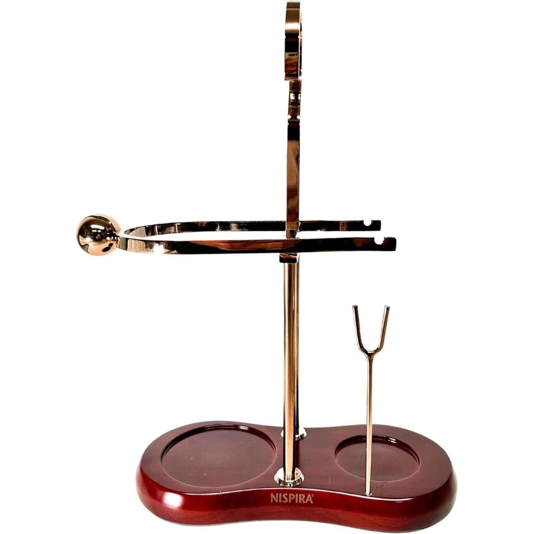 Stand for Vintage Copper Belgian Balance Siphon Coffee Maker with polished finish and elegant design.