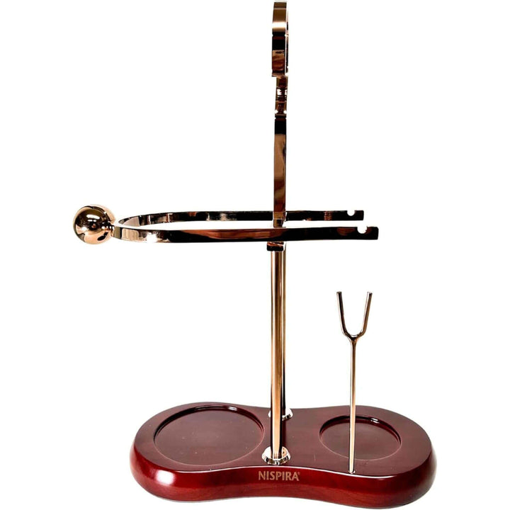 Stand for Vintage Copper Belgian Balance Siphon Coffee Maker with polished finish and elegant design.