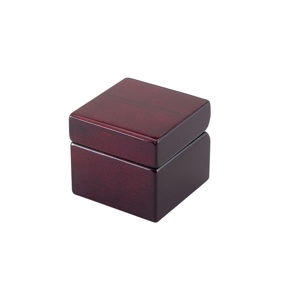 Vintage Desk Clock and Compass in Rosewood Box with closed lid, showcasing elegant craftsmanship in rich rosewood finish.