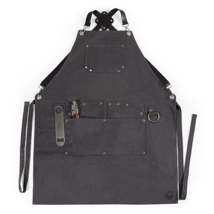 Waxed Canvas Bartender Apron and Tools with durable design for professional mixology