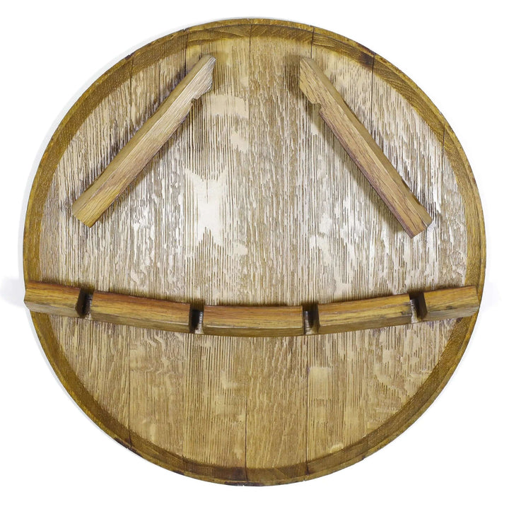 Reclaimed Wine Barrel Head Wall Mount Wine Rack